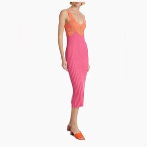 RAILS Taryn Colorblock Crochet Midi Dress